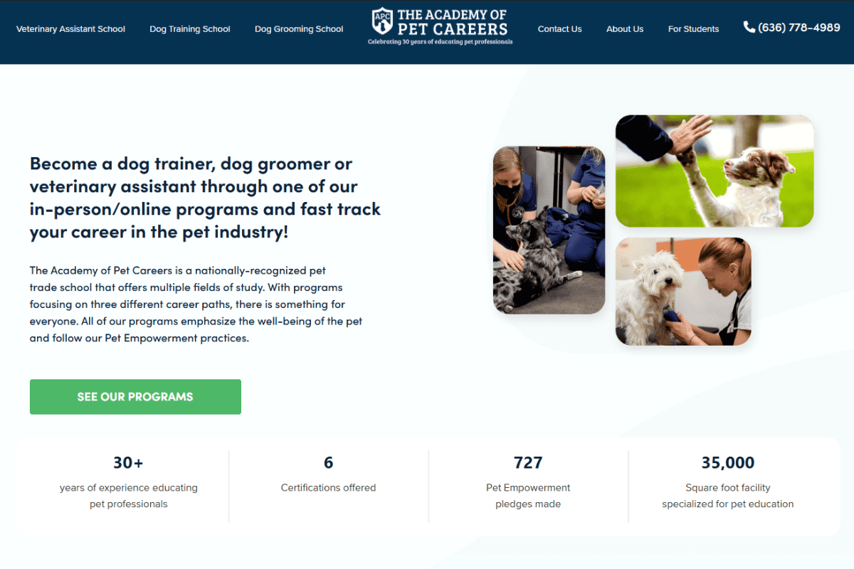 the academy of pet careers