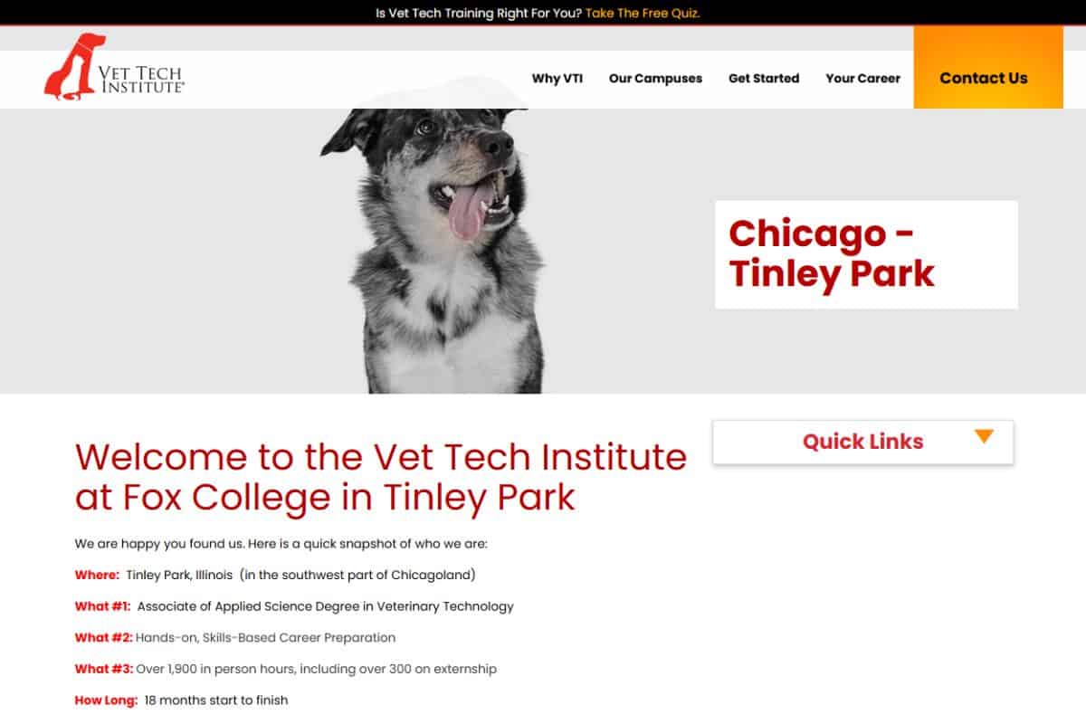 best in-person veterinary technician schools